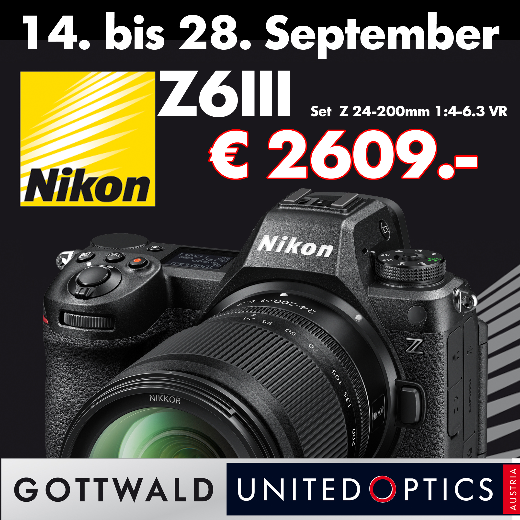 Nikon Z6III Set Z 24-200mm VR 1:4-6,3 Obj. Sofortrabatt -10%