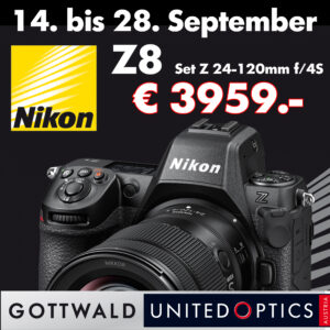 Nikon Z8 Set mit 24-120mm f4.0 Obj. Sofortrabatt -10%